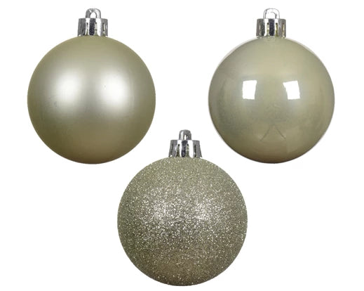 Box 14 Palline Di Natale White Mint 3 Cm