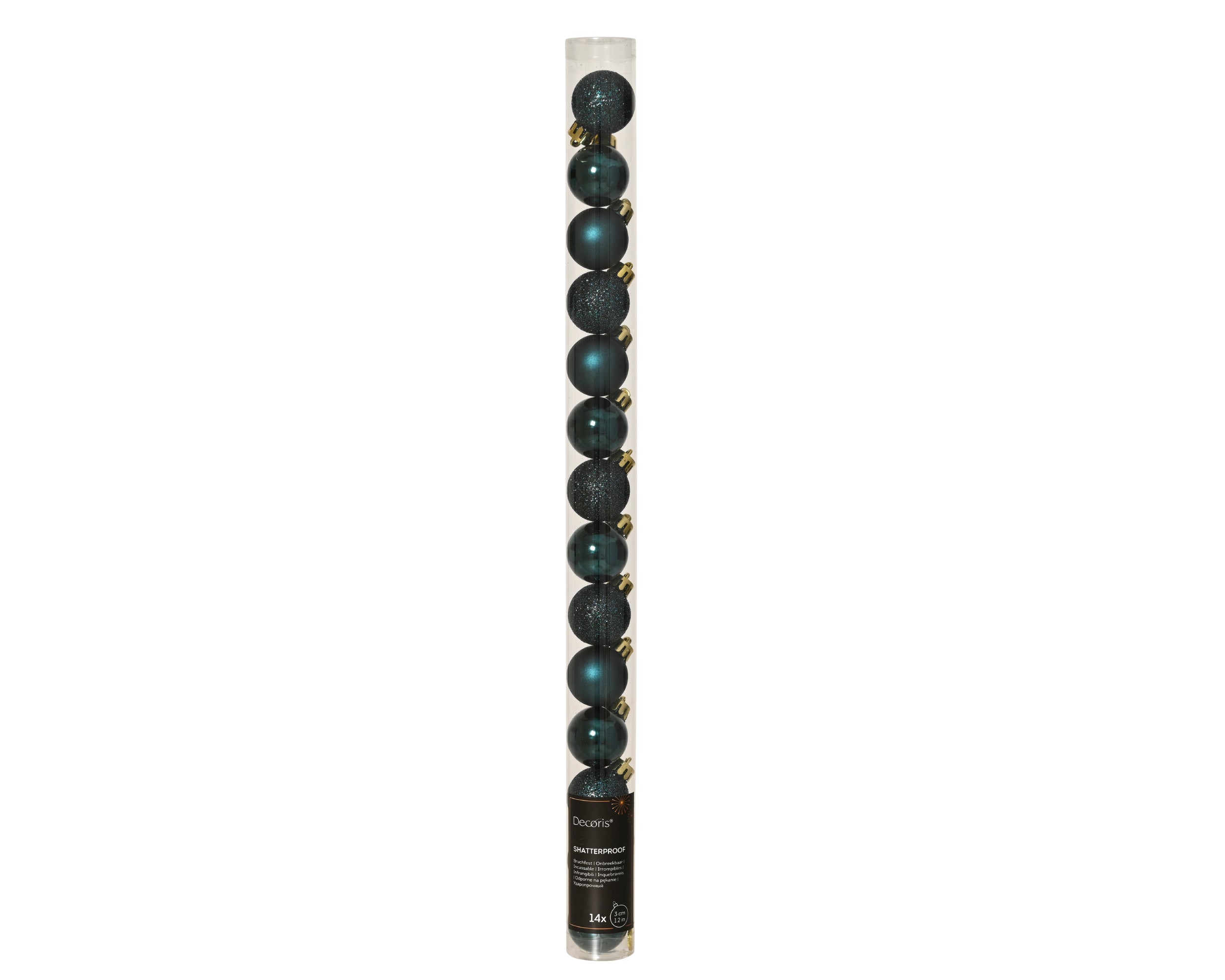 Box 14 Palline Natale Emerald D 3 Cm