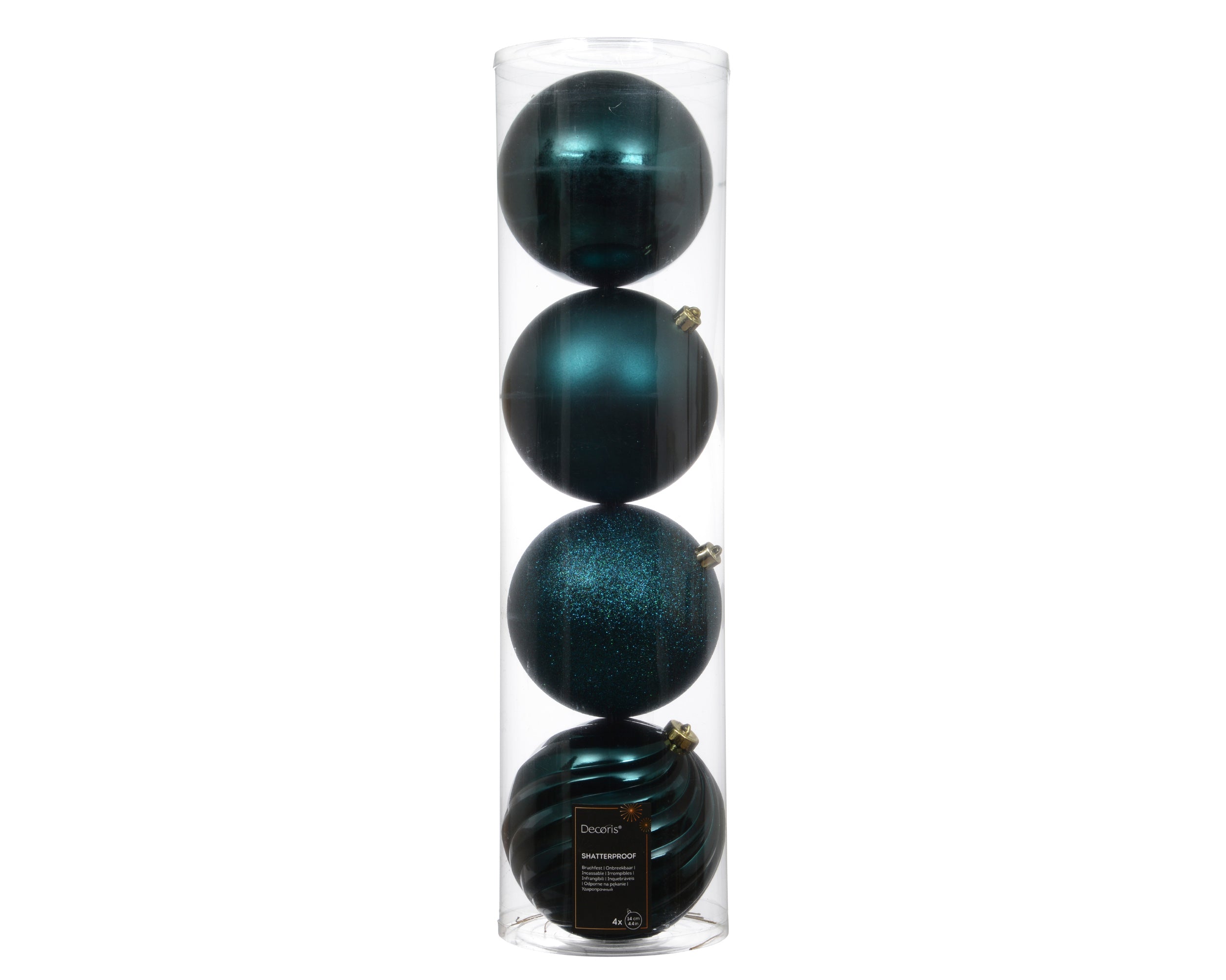 Box 4 Palle Natale Emerald D 14 Cm