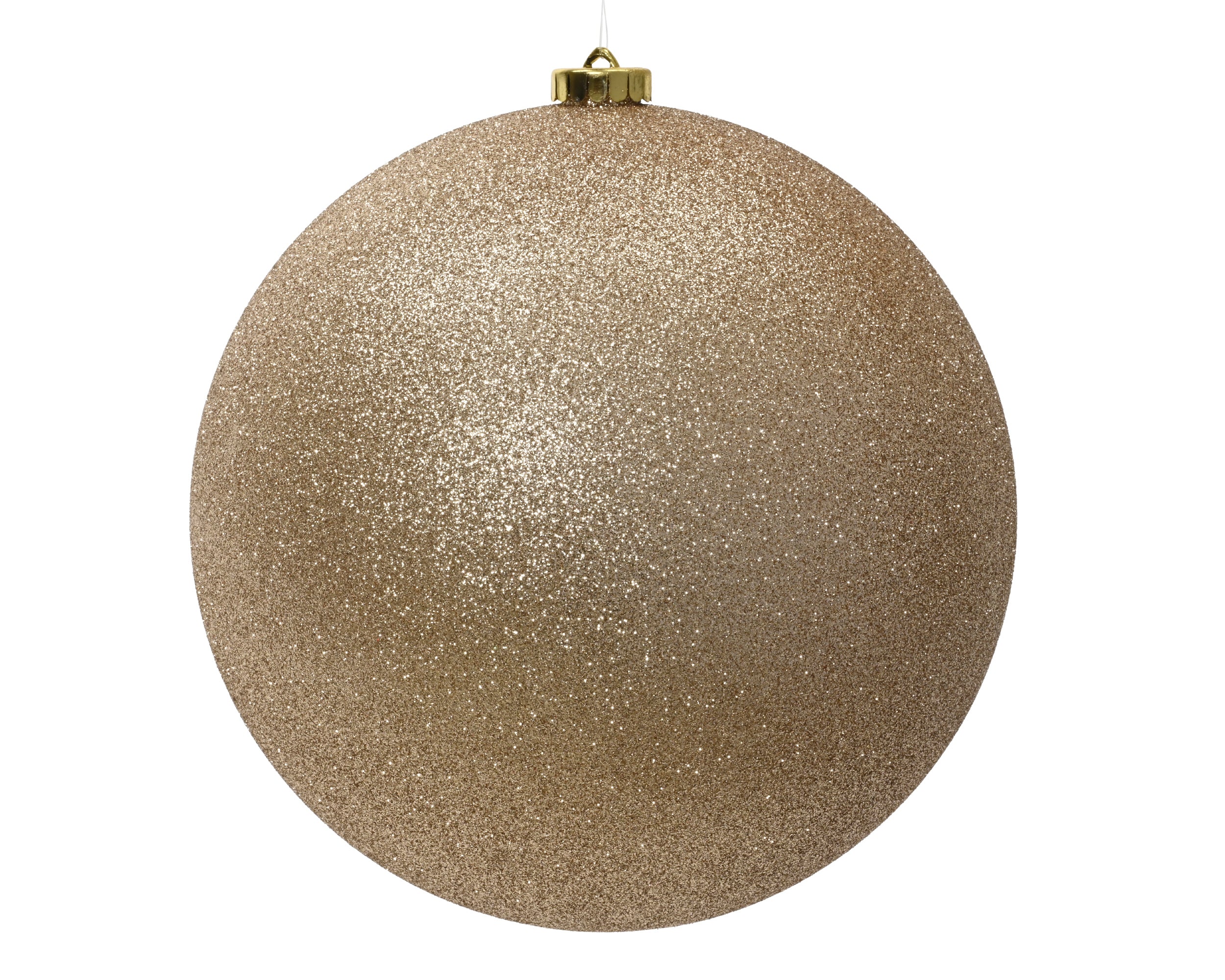 Palla Natale D 20 Cm Perla Finitura Glitter