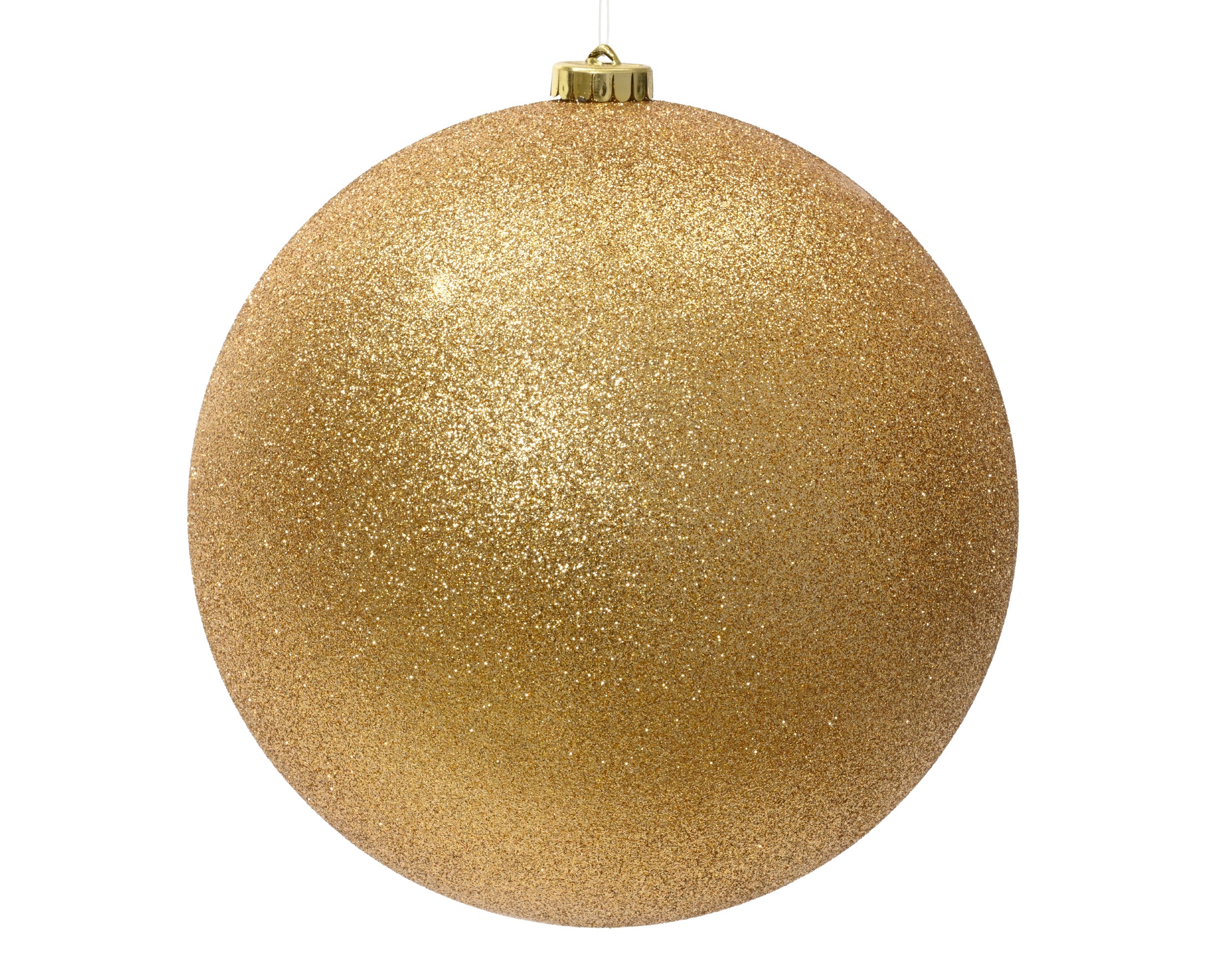 Palla Natale D 14 Cm Oro Finitura Glitter