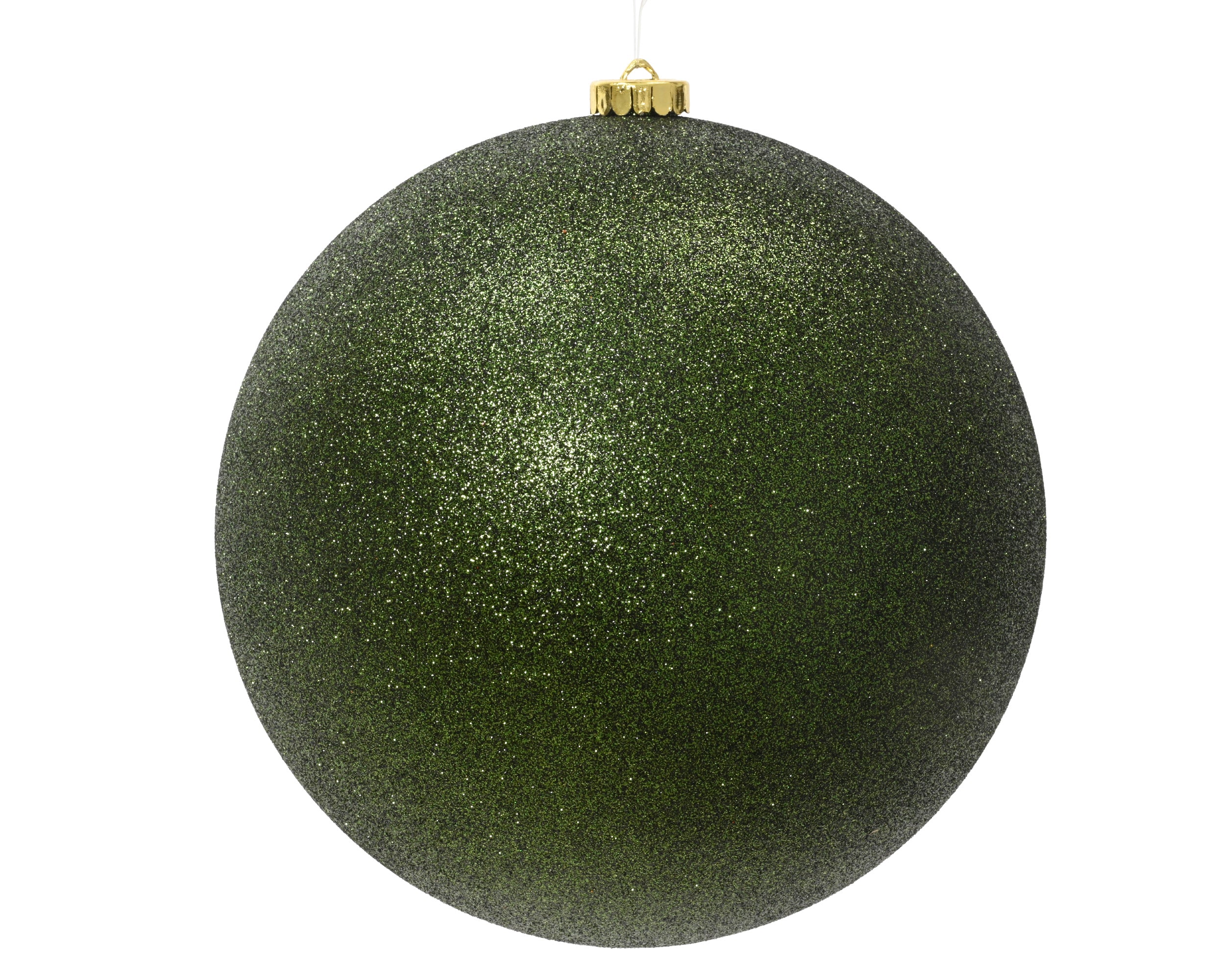 Palla Natale D 14 Cm Pine Green Finitura Glitter