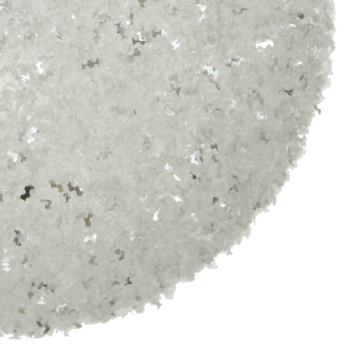 Sfera D 10 Cm Bianca Con Glitter
