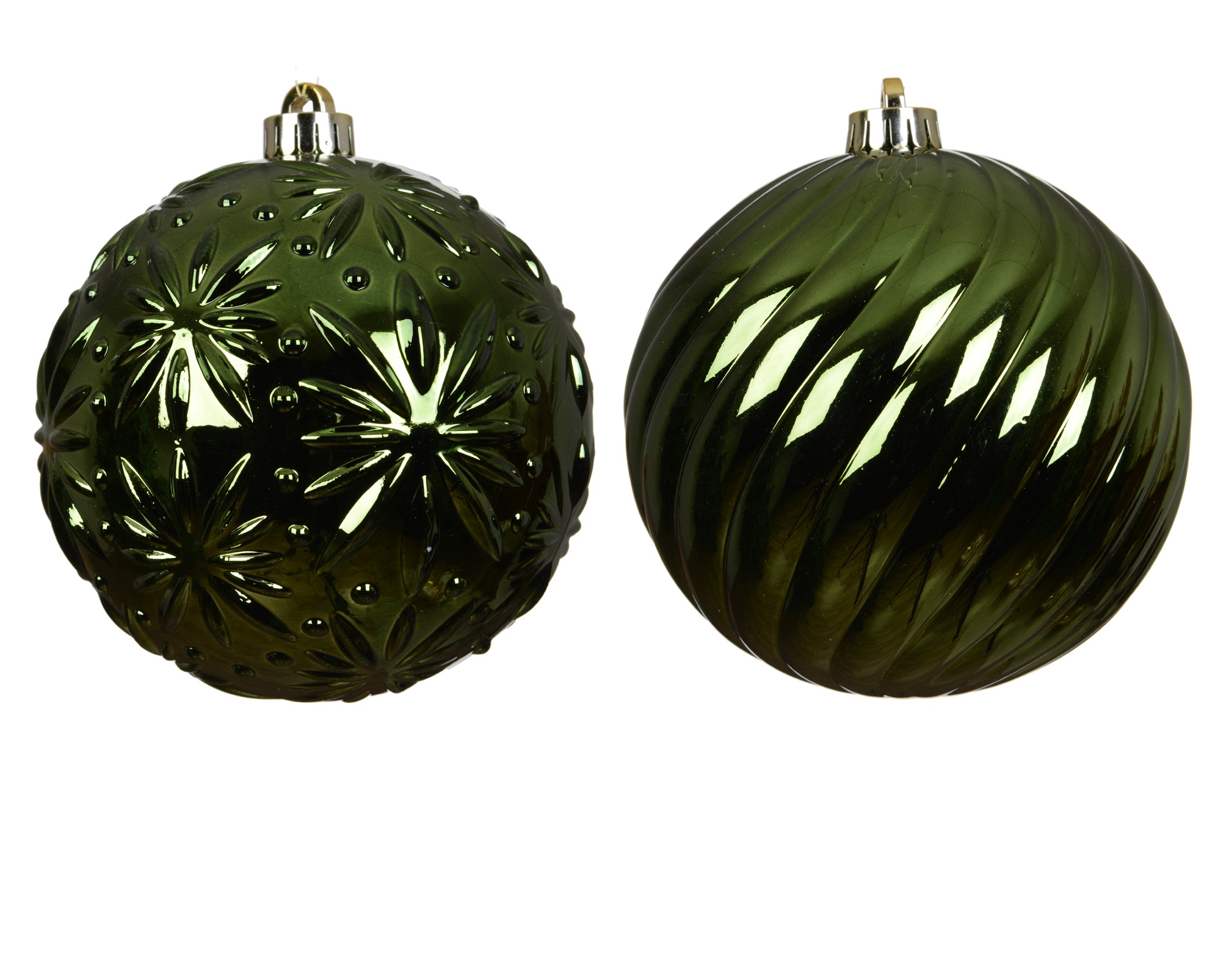 Palla Decorata Pine Green D 15 Cm 1 Pezzo