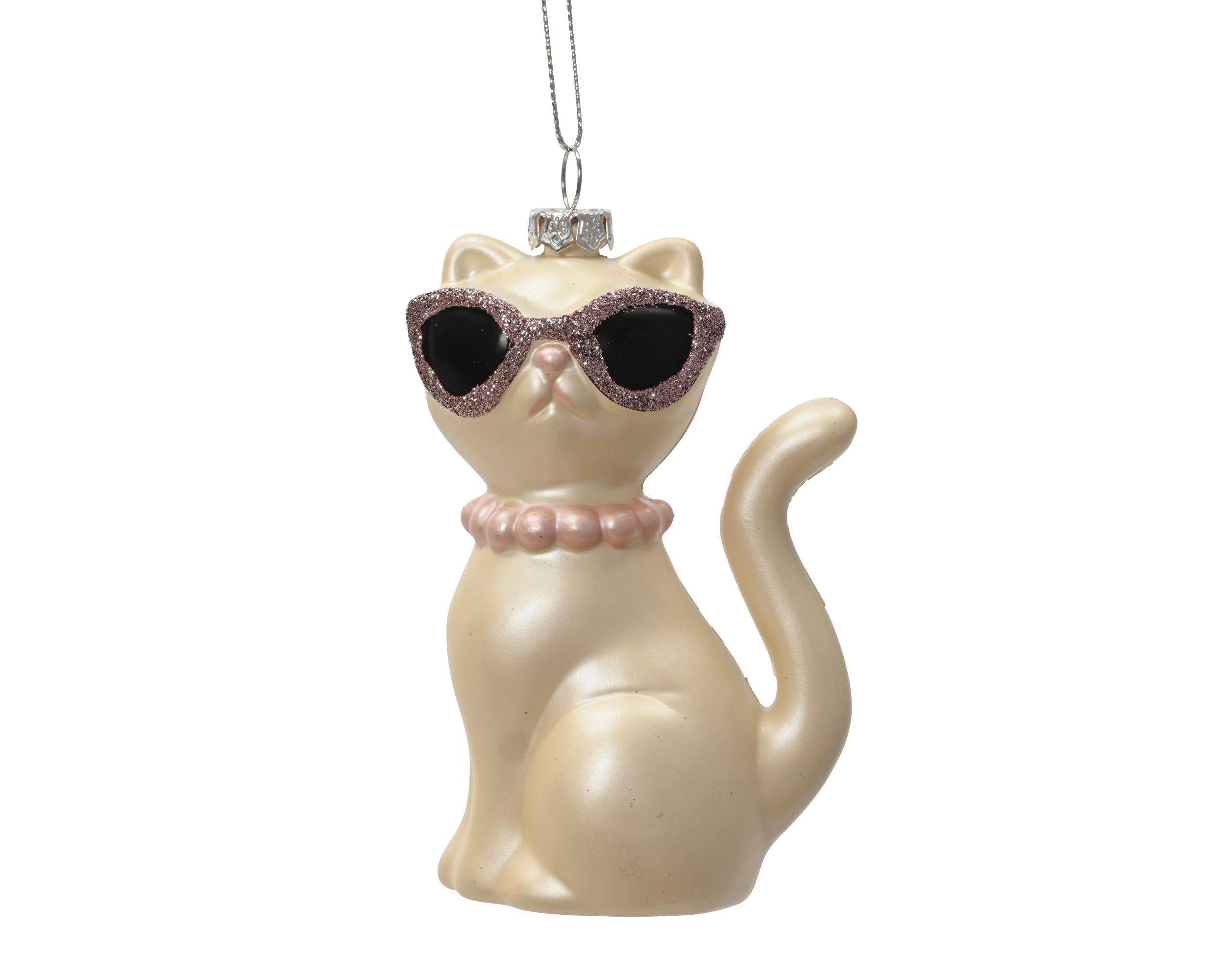 Pendente Gattina Con Occhiali 8x6x11 Cm