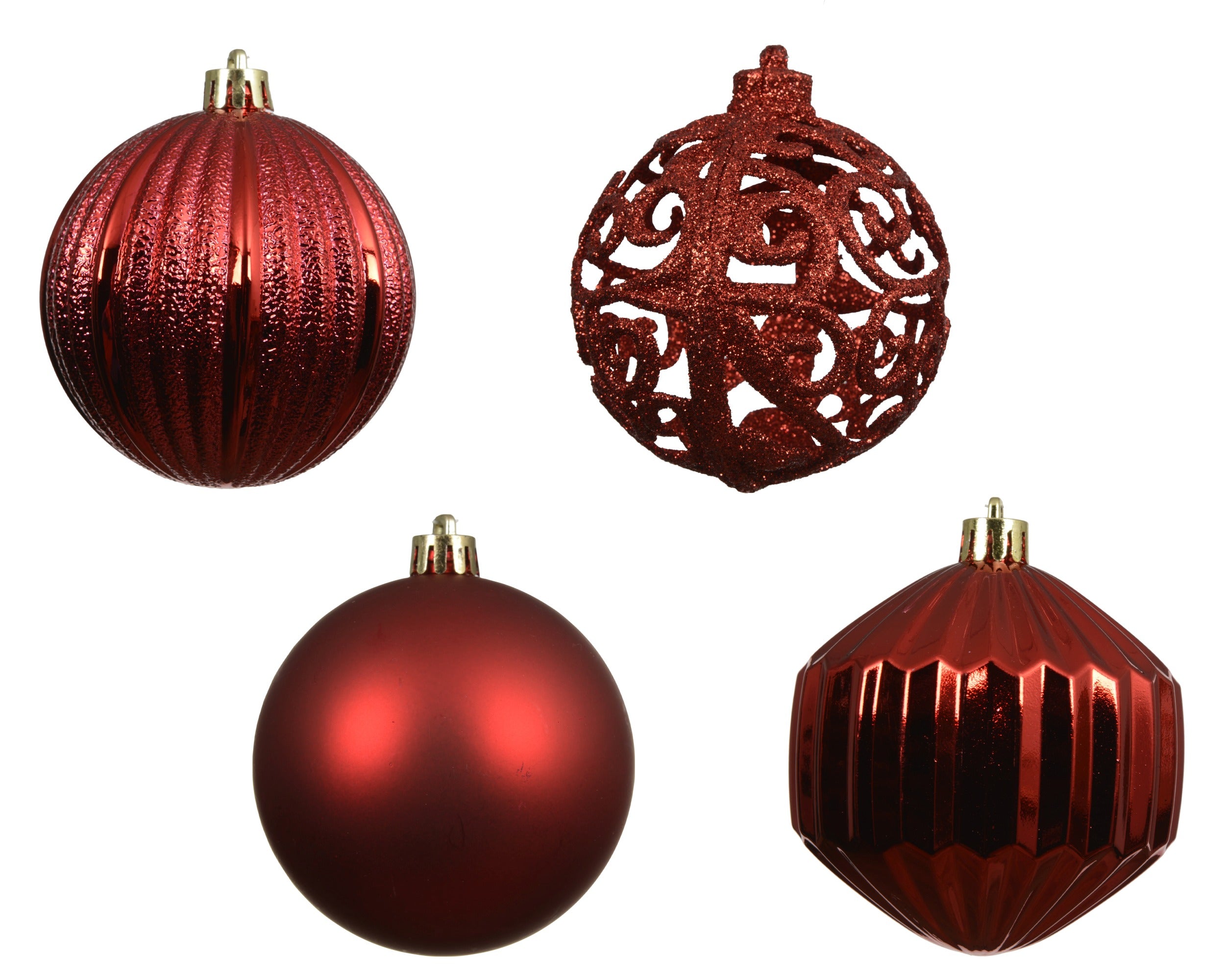 Box 16 Palle Di Natale D 8 Cm Christmas Red