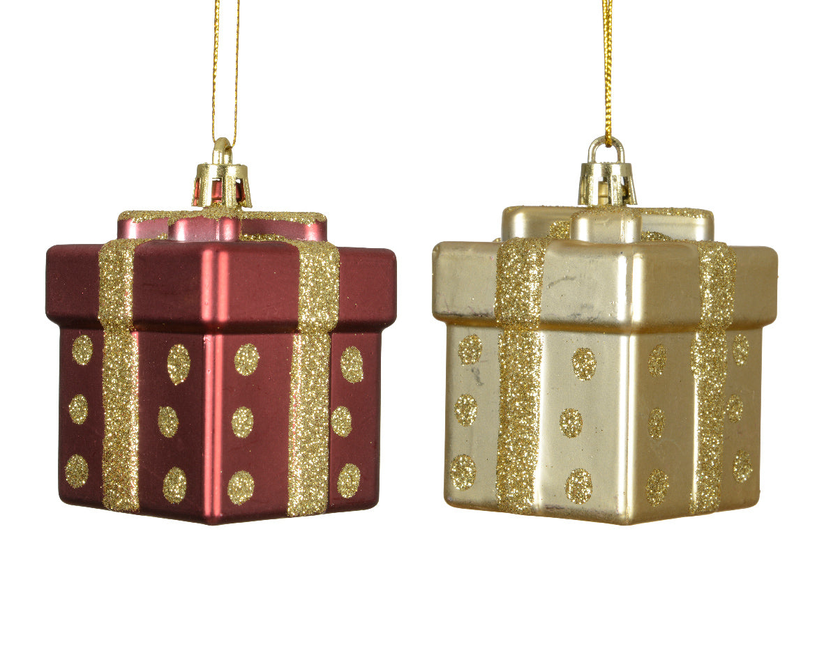Pacco Regalo 5x5x7 Cm Oxblood Oro