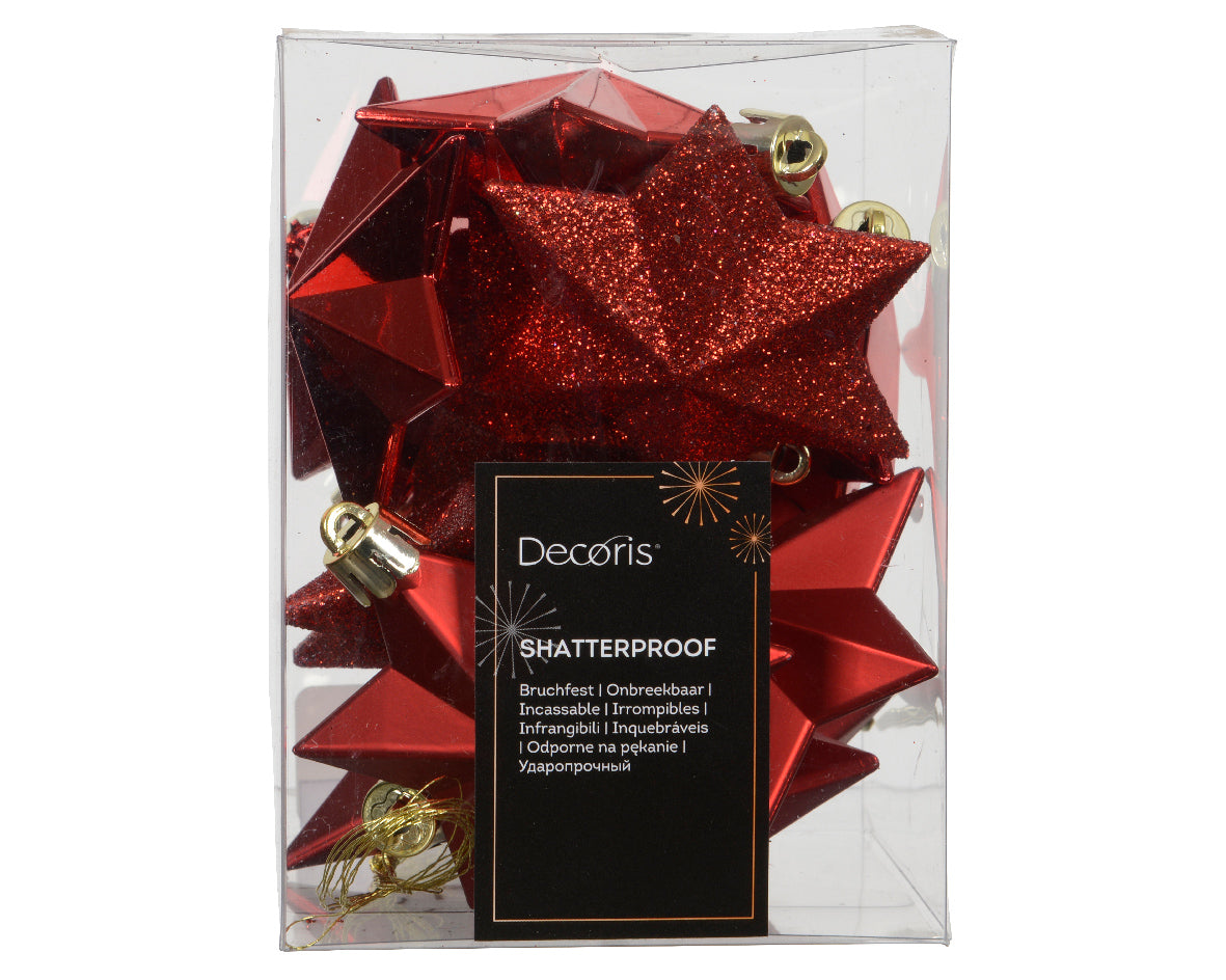 Box 12 Stelle D 9 Cm Christmas Red