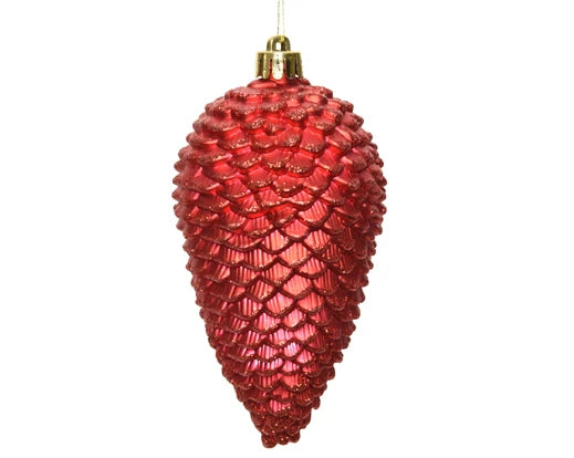 Box 4 Pigne Christmas Red 7 Cm