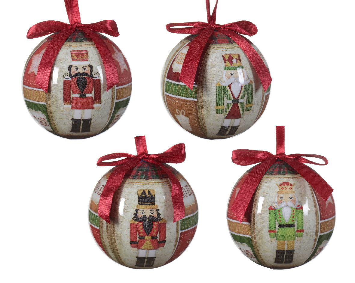 Palla Di Natale Decoro Schiaccianoci 9 Cm 1 Pz