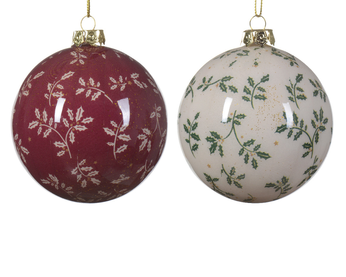 Palla Di Natale Con Decori 9 Cm 1 Pz