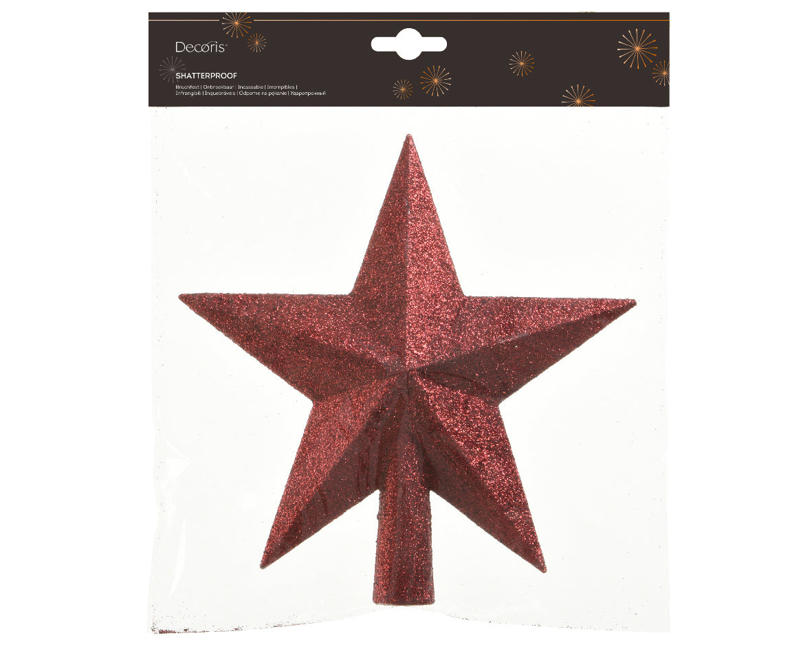 Puntale Albero Stella Oxblood D 19 Cm