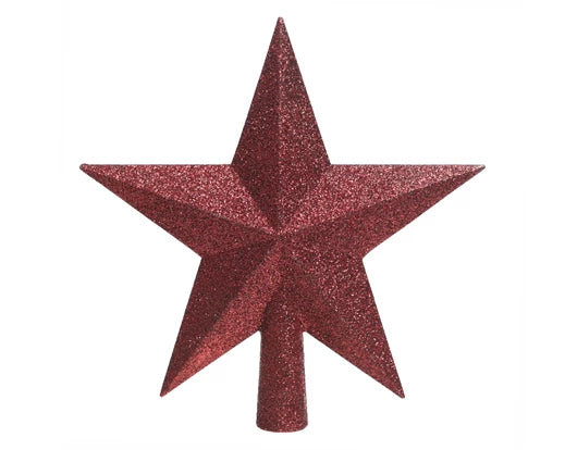 Puntale Albero Stella Oxblood D 19 Cm