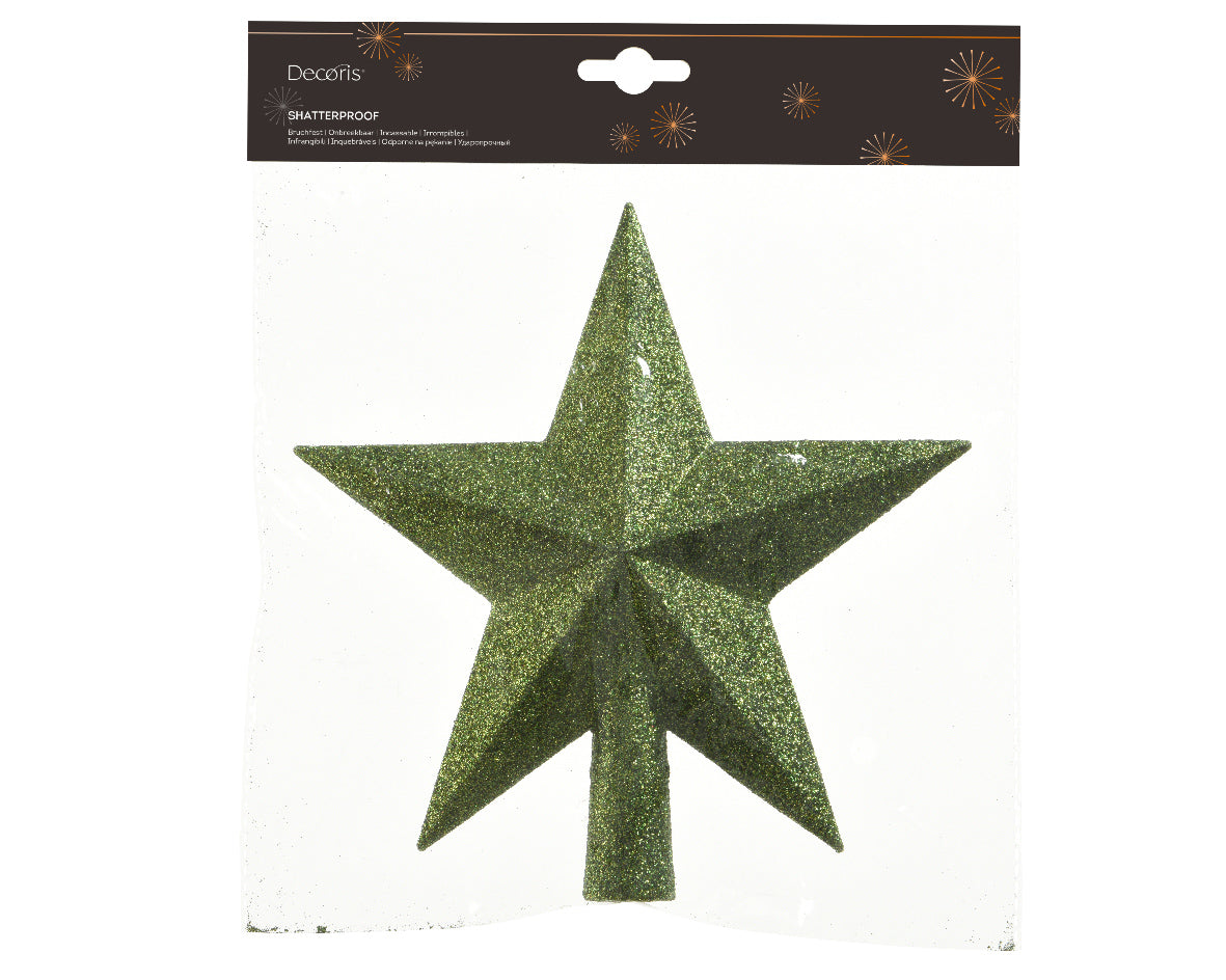 Puntale Albero Stella Pine Green D 19 Cm