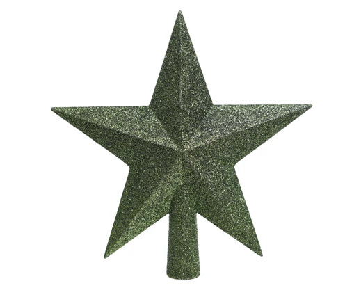 Puntale Albero Stella Pine Green D 19 Cm