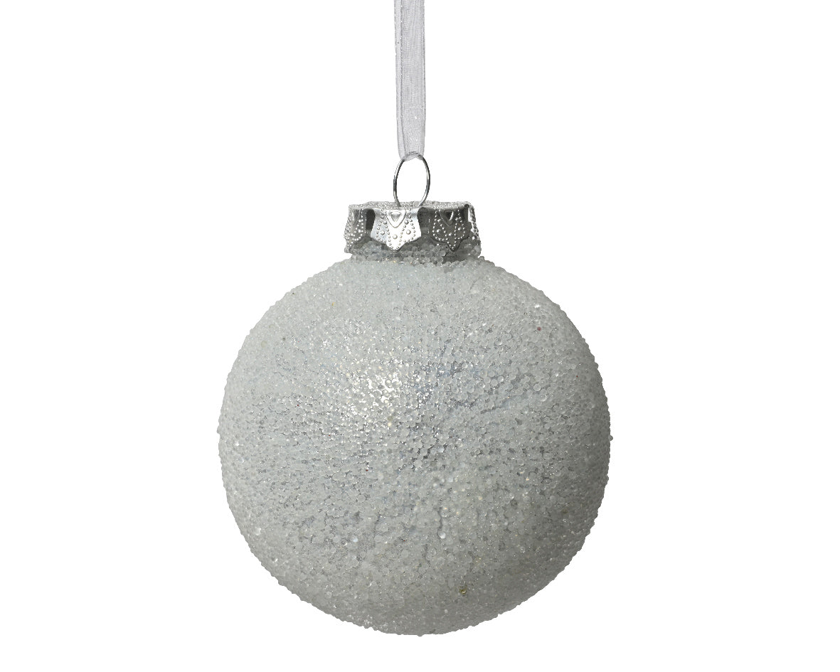 Palla Di Natale Silver 8 Cm