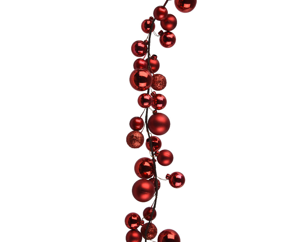 Ghirlanda Palline D 6x180 Cm Christmas Red