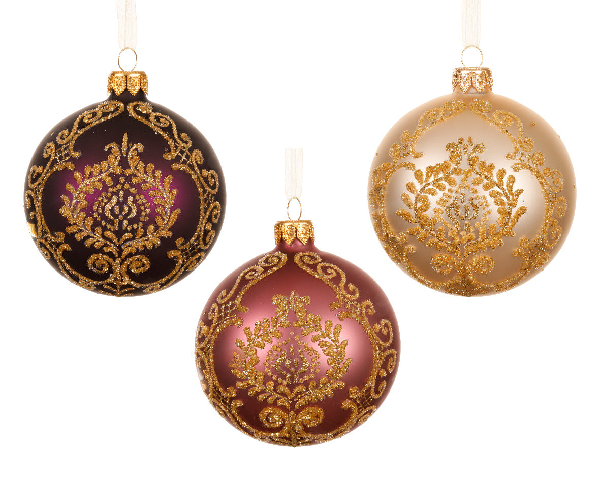 Palla Di Natale Barocca D 8 Cm 1 Pezzo