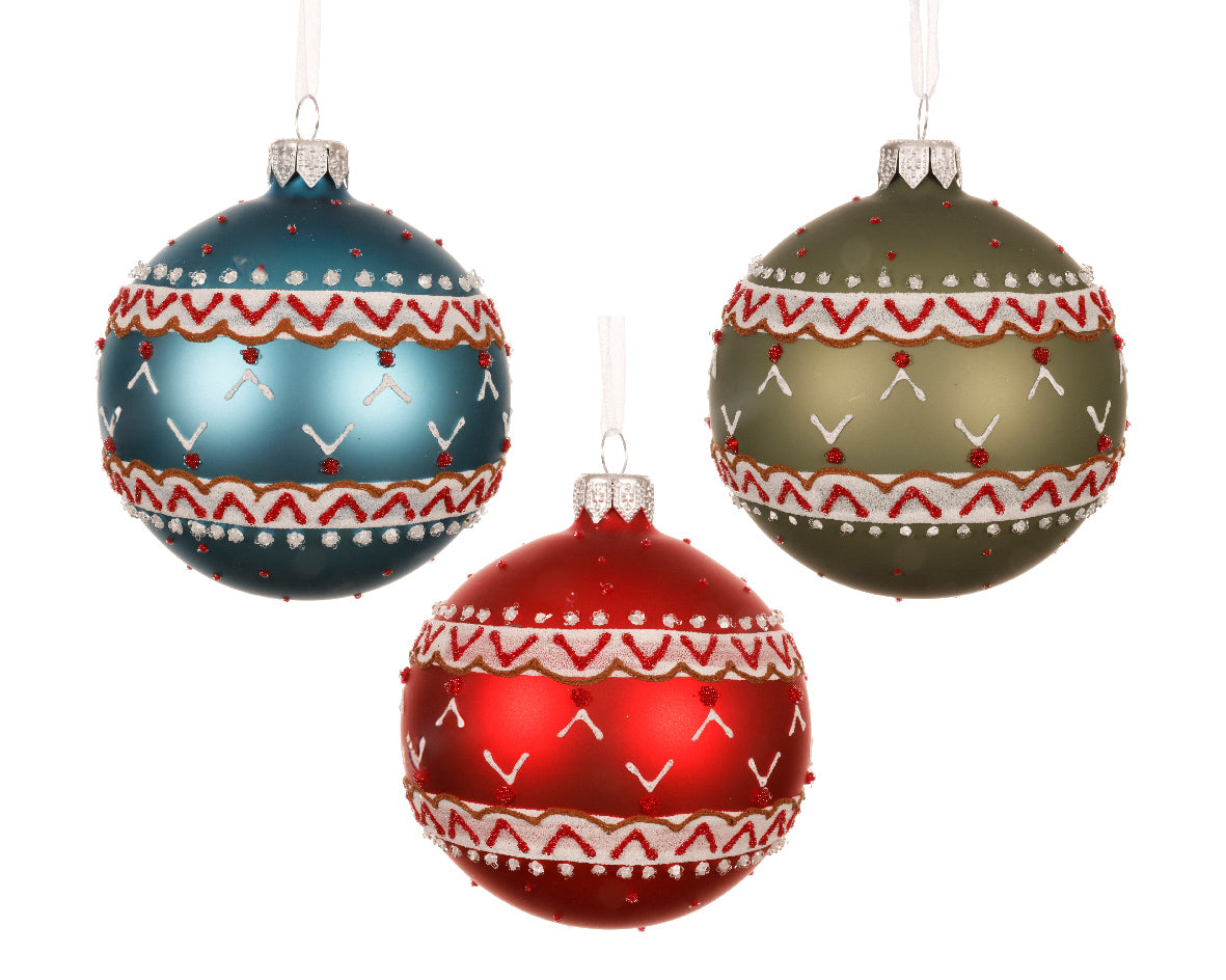 Palla Natale D 8 Cm Decoro Bianco 1 Pezzo