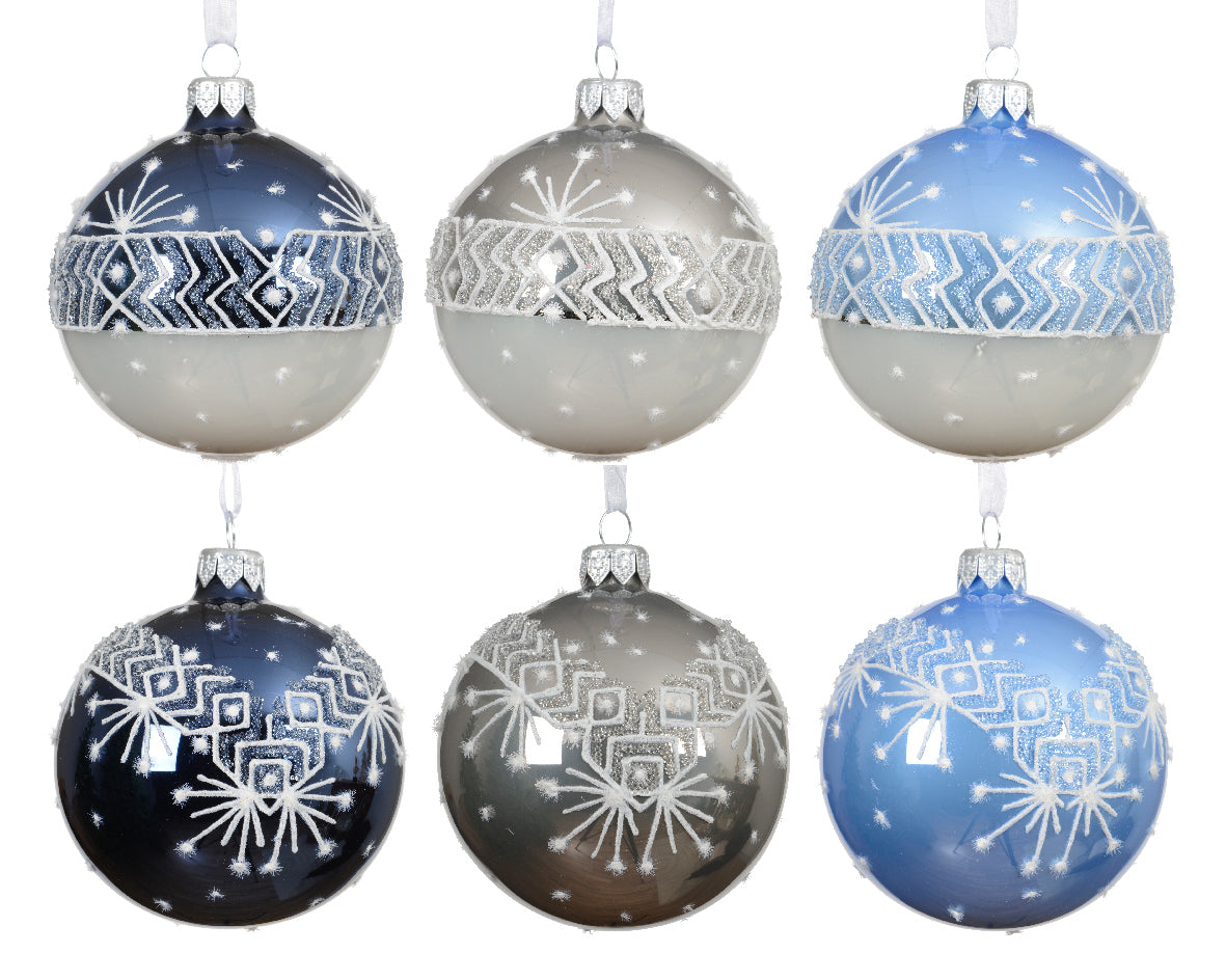 Palla Natale Decoro Ghiaccio D 8 Cm 1 Pezzo