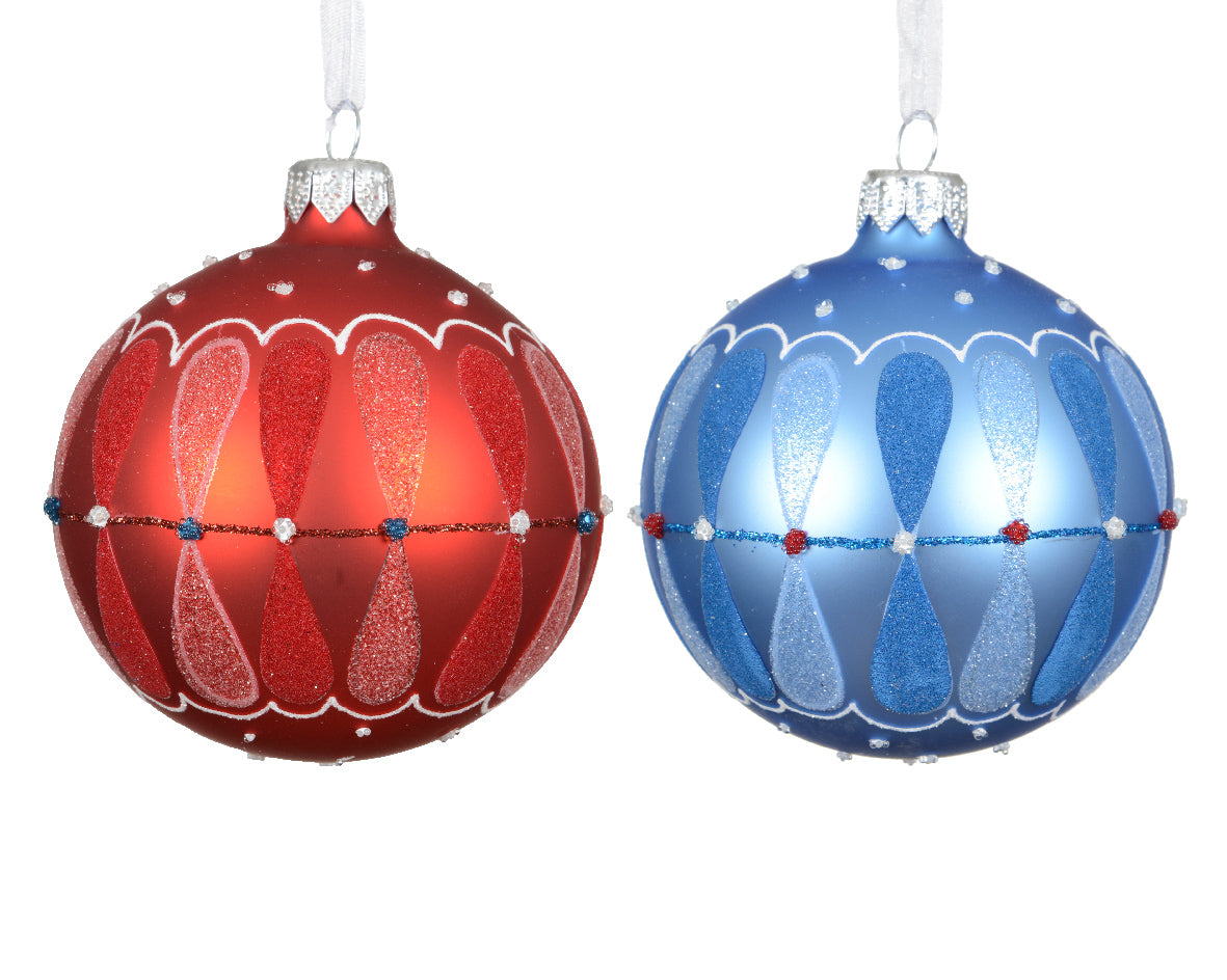 Palla Natale Decorata D 8 Cm 1 Pezzo