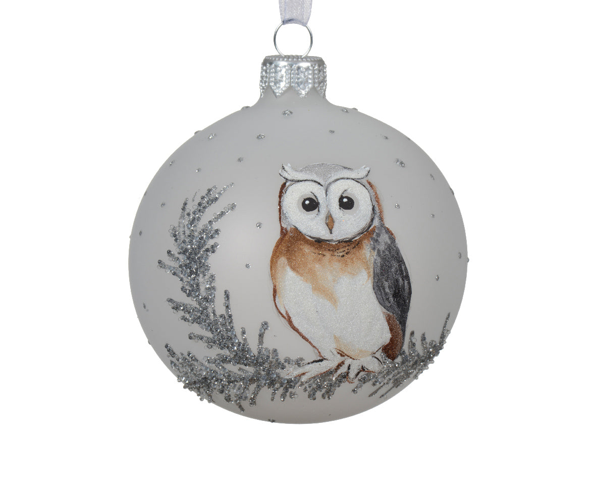 Palla Natale Winter White D 8 Cm Civetta