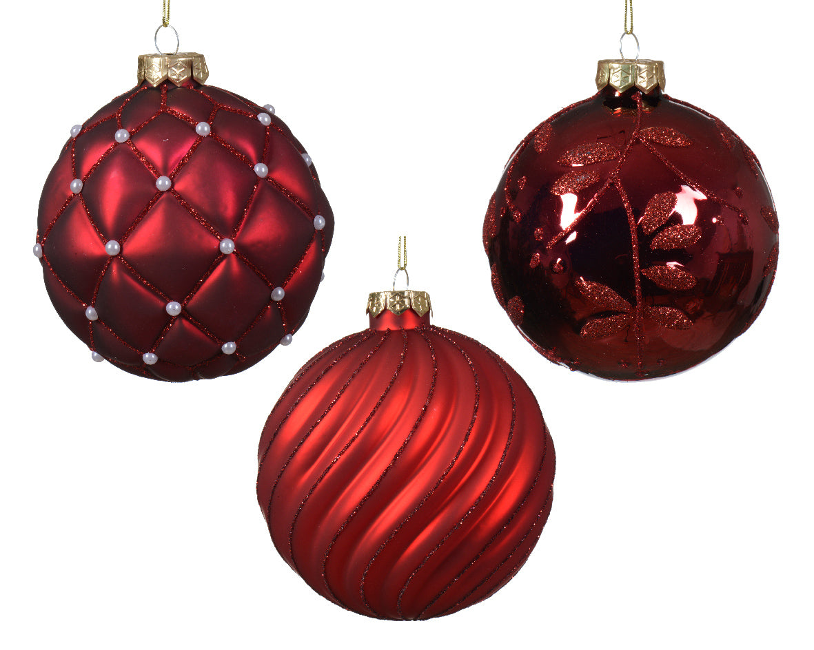 Palla Din Natale Christmas Red 10 Cm 1 Pz