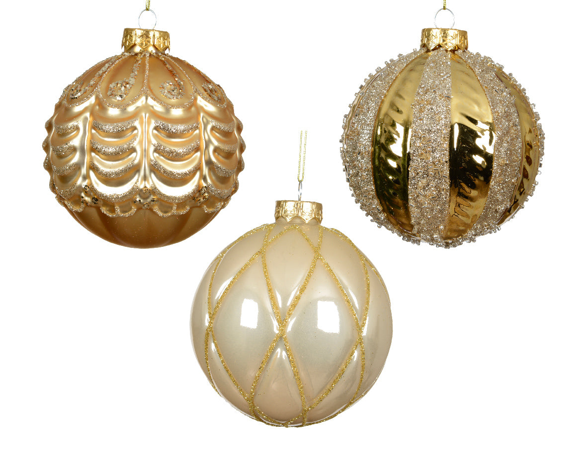 Sfera Vetro Oro Decoro Oro D 10 Cm 1 Pezzo
