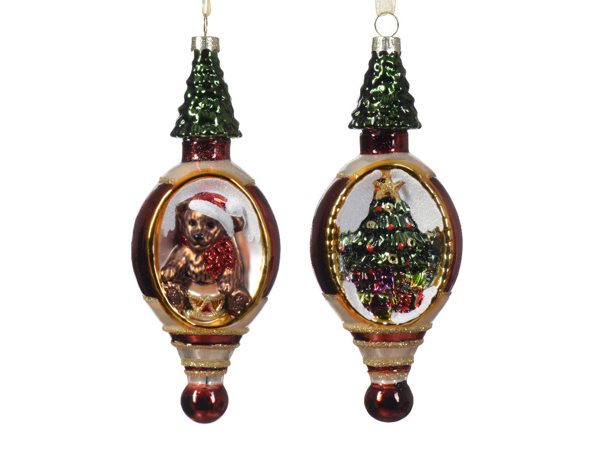 Palla Di Natale Con Figure Natalizie 6 Cm 1 Pz
