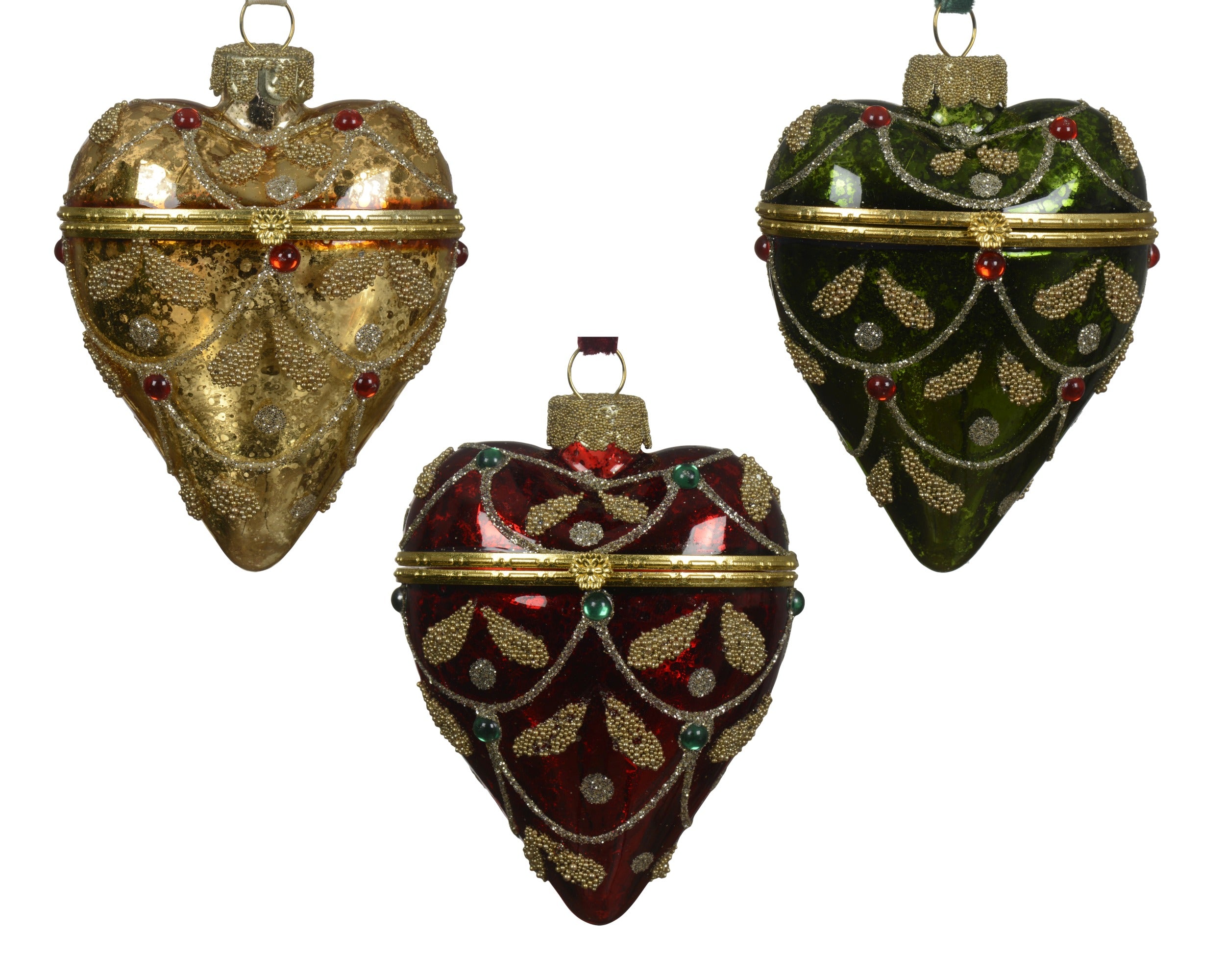 Pendente Cuore Vetro Chiusura Diamante 7x9 Cm 1 Pz