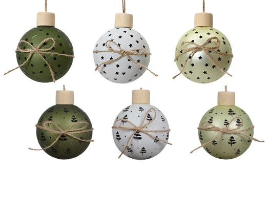 Palla Di Natale Vetro Con Disegni 8 Cm 1 Pz