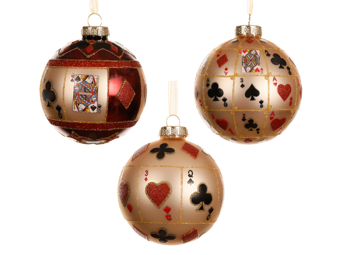 Sfera Natale Decoro Carte D 8 Cm 1 Pezzo