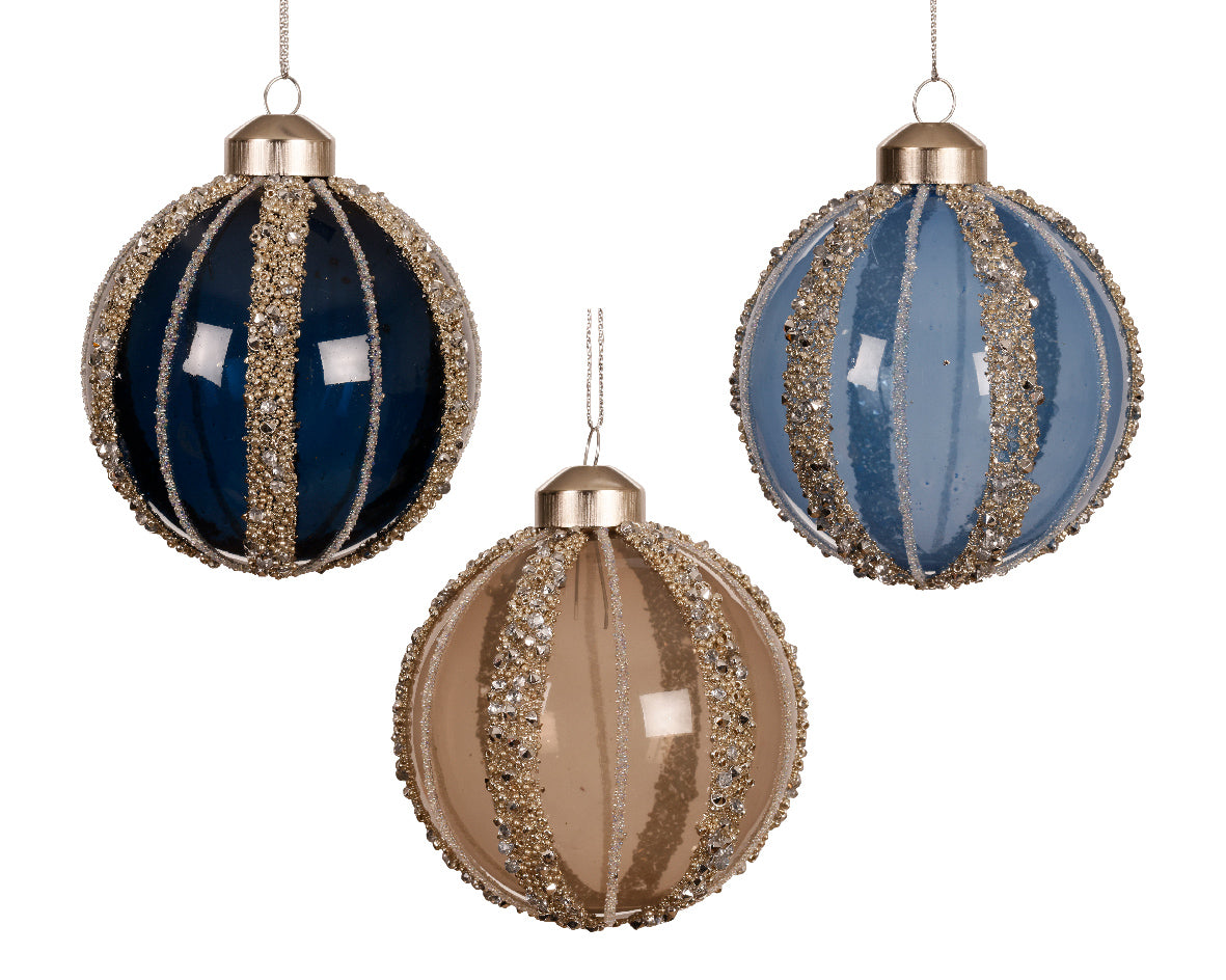 Sfera Natale Betro Decoro Oro D 8 Cm