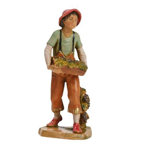 Pastore Con Cassa D'uva Fontanini 926 Presepe 9,5 Cm