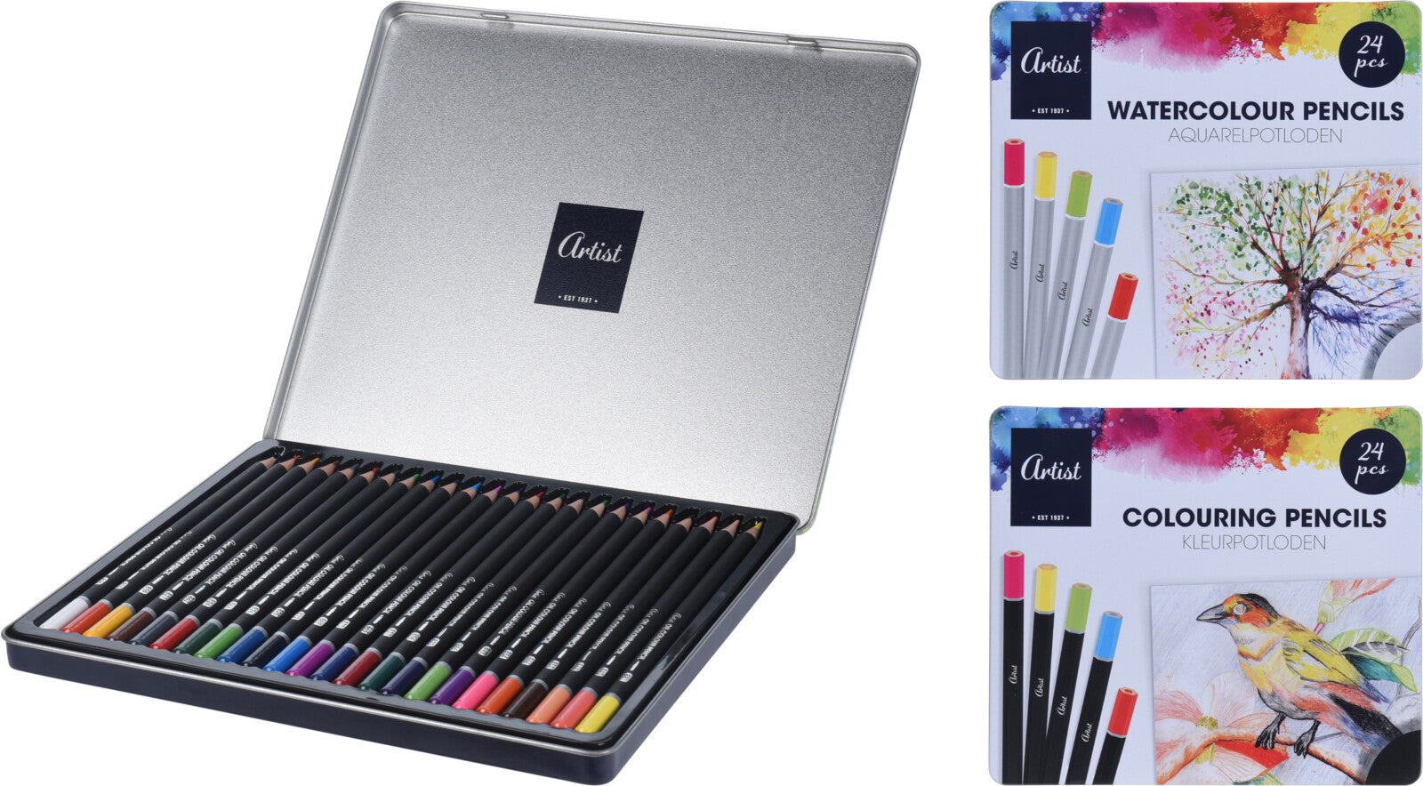 Set 24 Matite Colorate Disegno