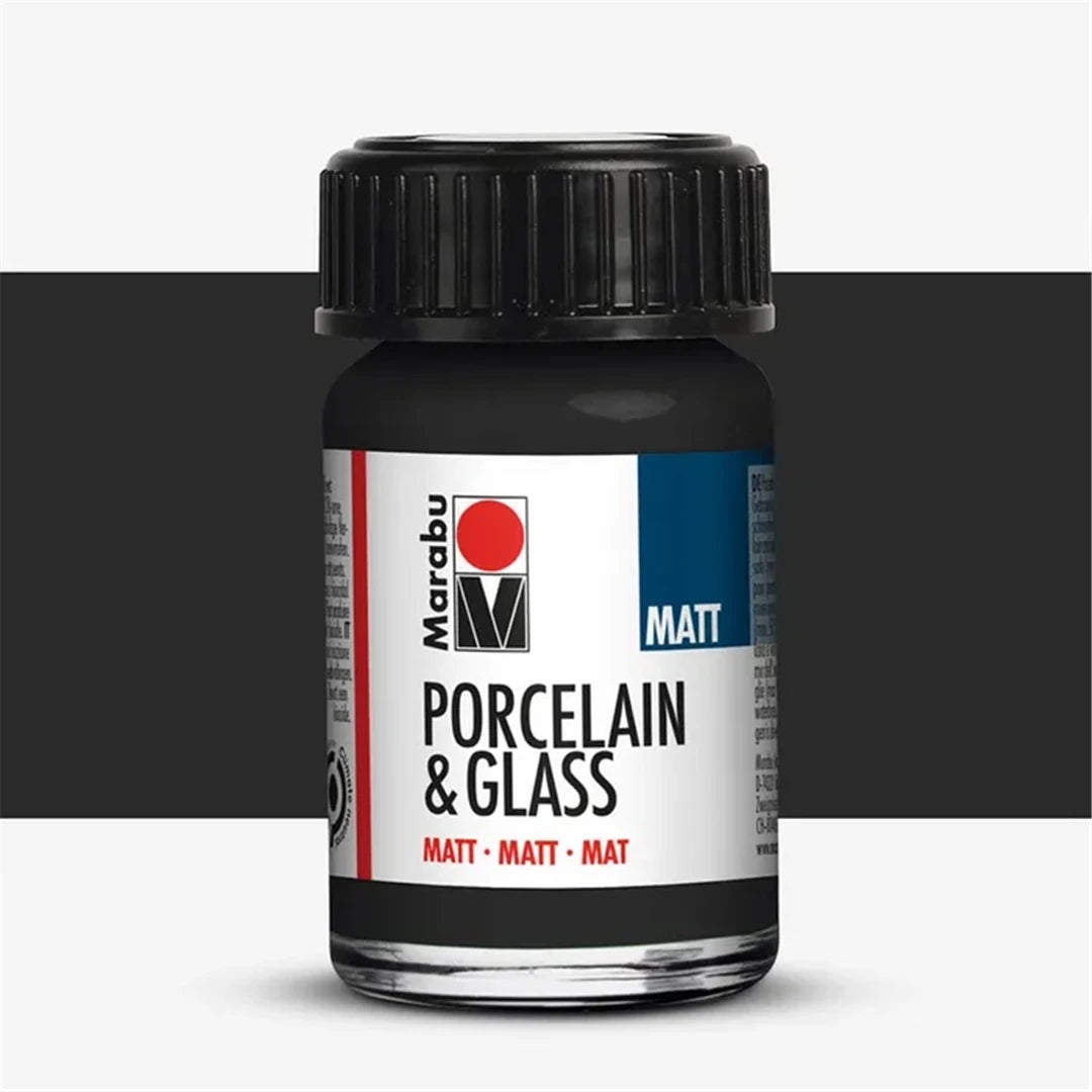 Colore Per Vetro E Porcellana Marabu Nero Opaco 15 Ml