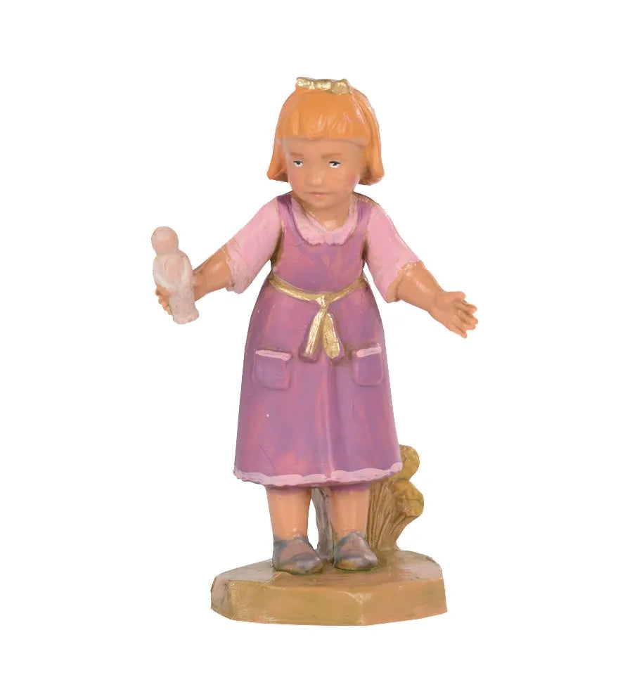 Bimba Con Pupazzo 728 Presepe 12 Cm