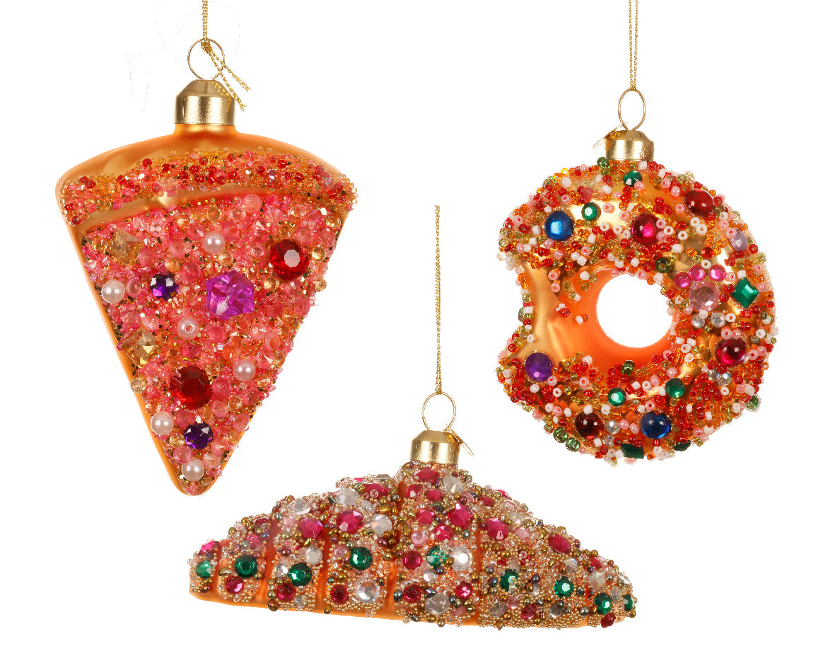 Pendente Cibo Vetro Decoro Multicolor 12x5x4 Cm 1 Pz