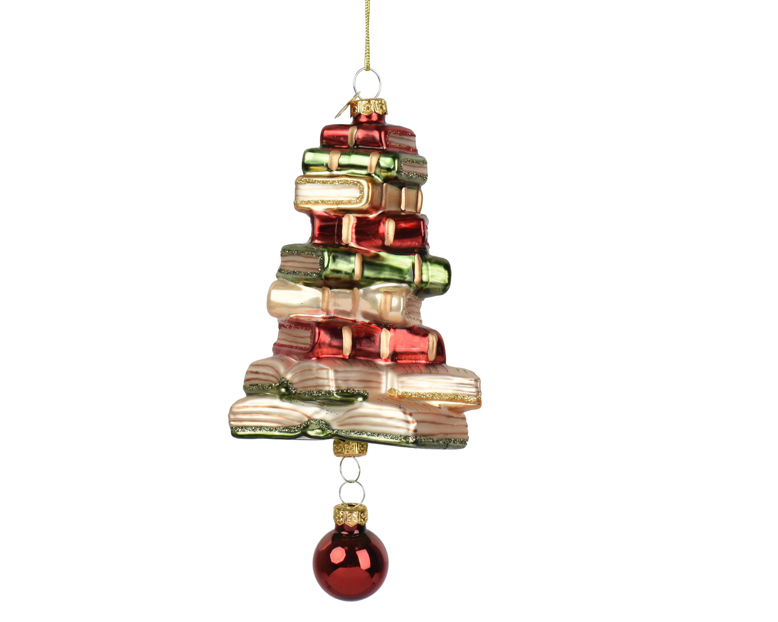 Pendente Albero Libri Vetro 7x7x16 Cm