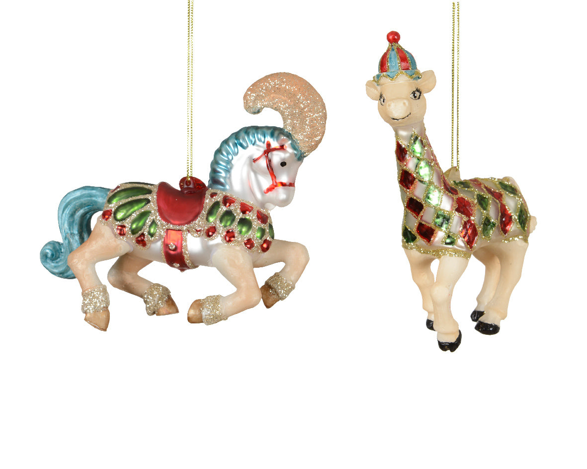 Pendente Animale Vetro Circo 12x4x9 Cm 1 Pezzo