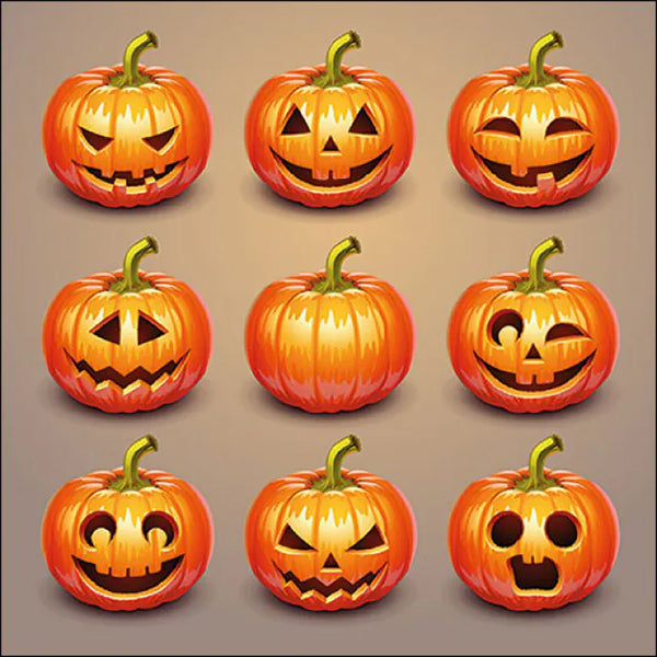 Set 20 Tovaglioli 33x33 Cm Halloween Pumpkins