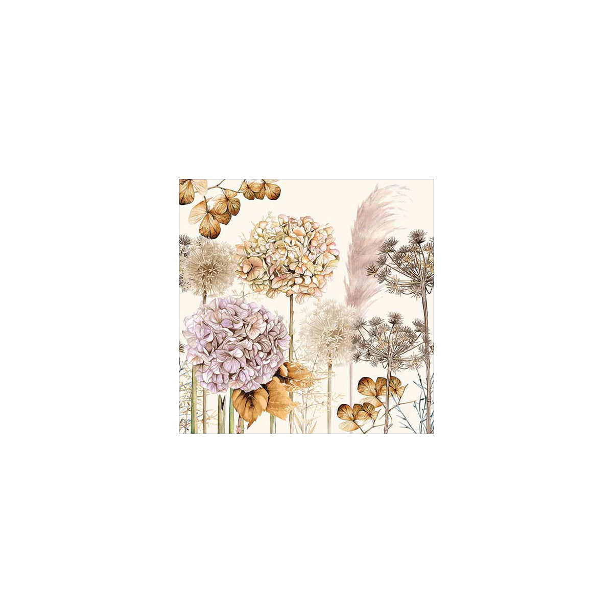 Set 20 Tovaglioli 33x33 Cm Dried Flowers