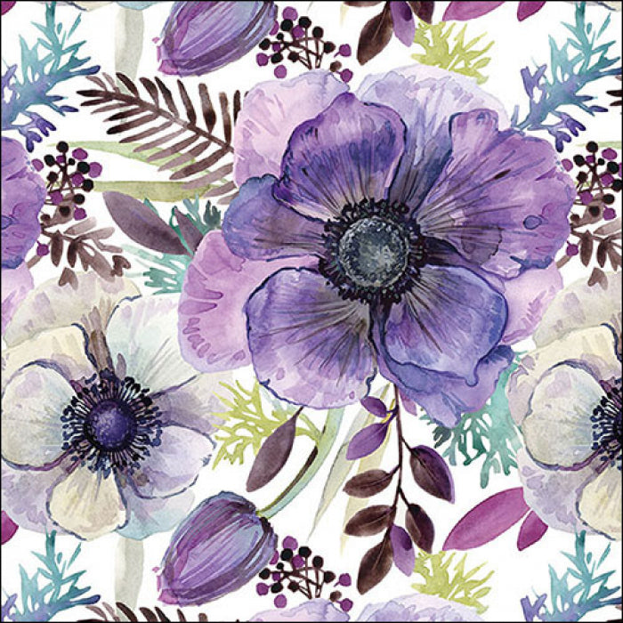 Set 20 Tovaglioli 33x33 Cm Purple Dream
