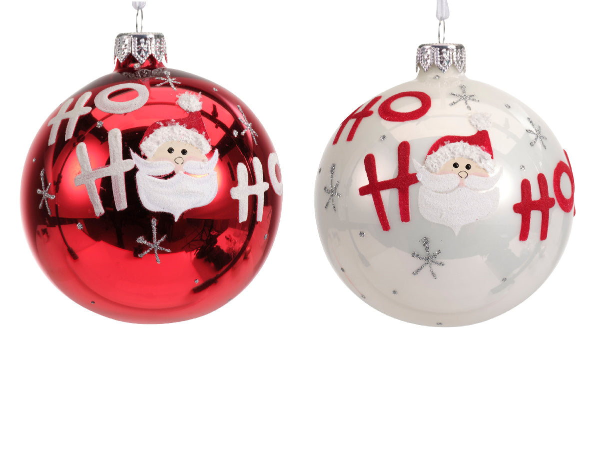 Palla Di Natale Ho Ho Ho 8 Cm1 Pz