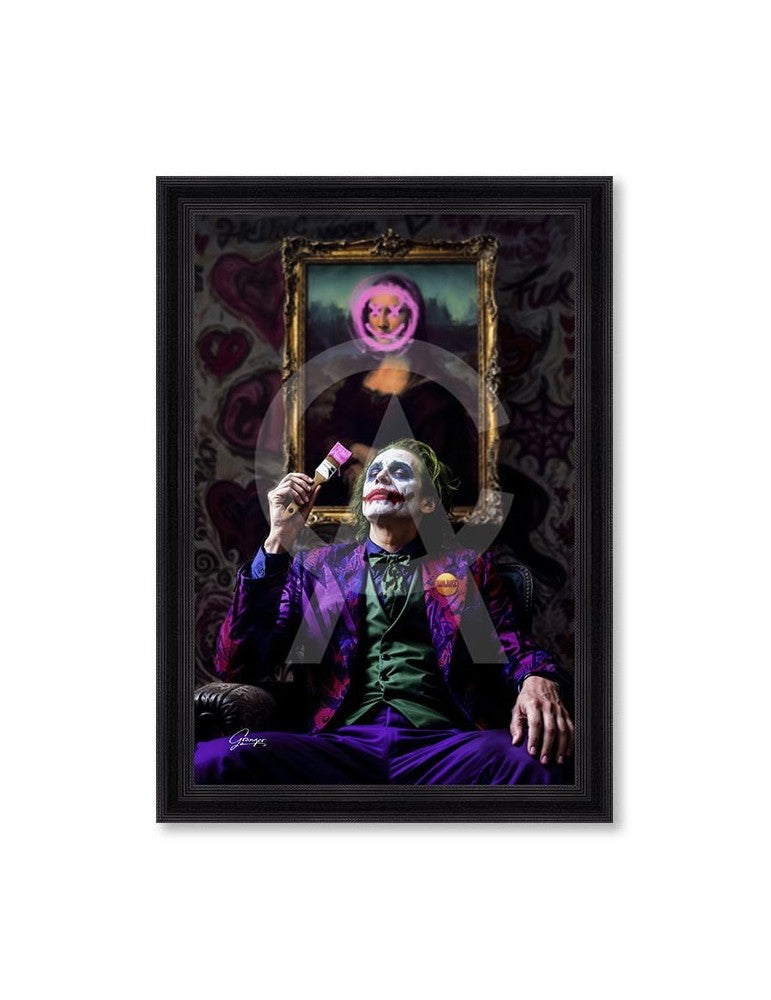 Quadro Joker Con Gioconda 60x90 Cm Cornice Nera