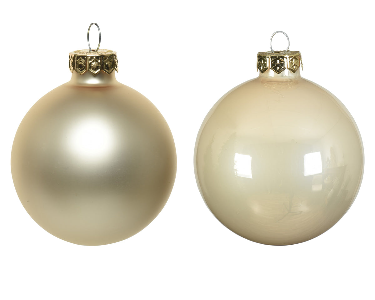 Box 8 Palline di Natale Vetro D 7 Cm Pearl