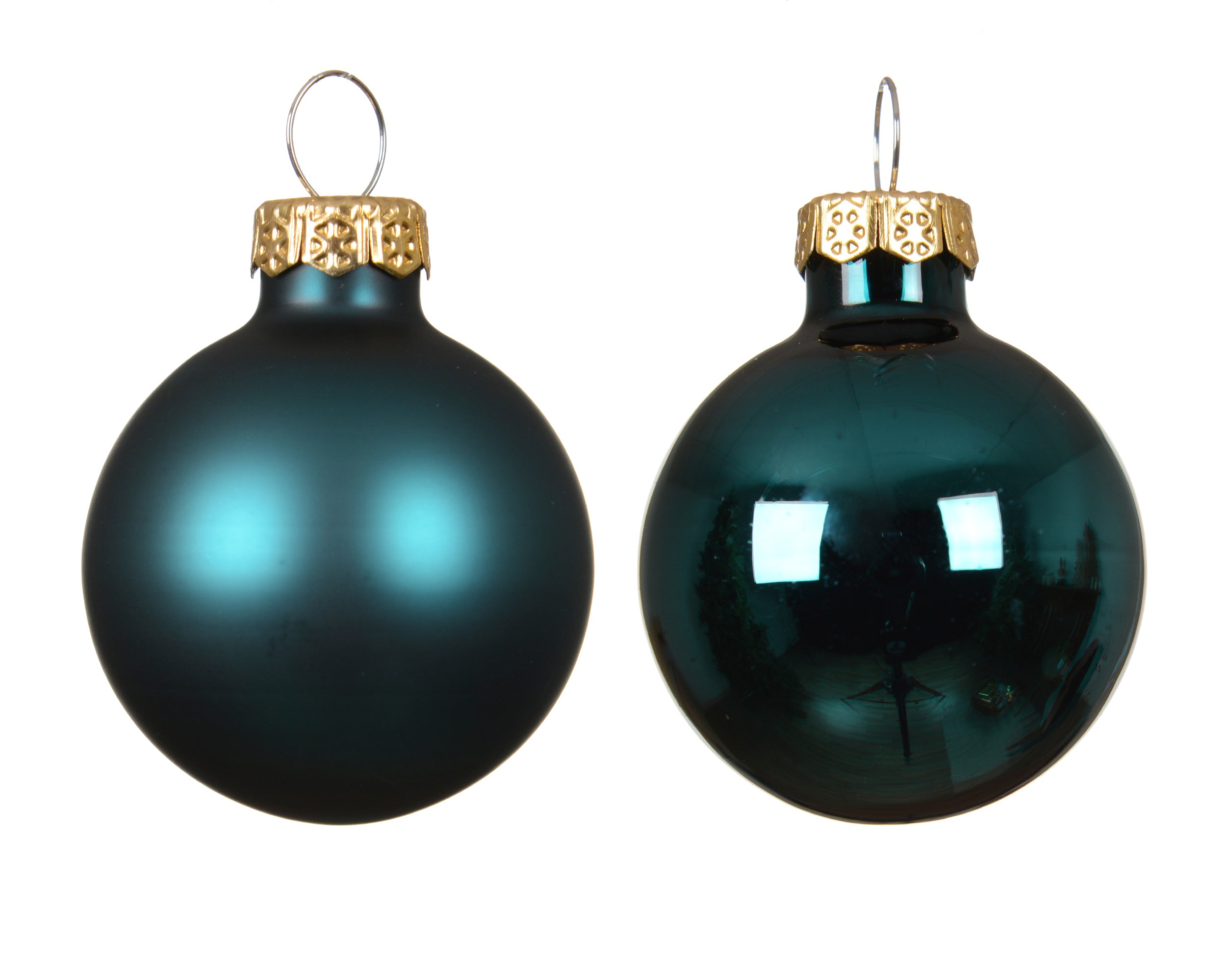 Box 8 Palline Di Natale Vetro D 7 Cm Emerald