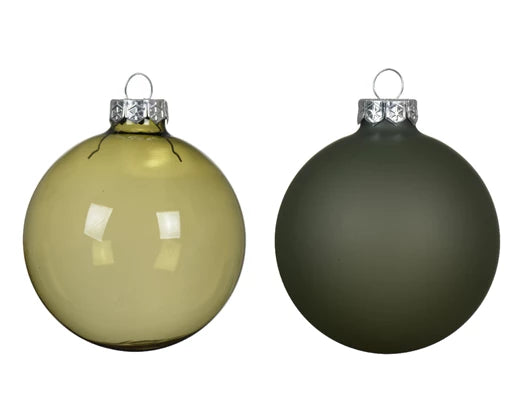 Box 3 Palle Di Ntale Vetro Rosemary Green 10 Cm