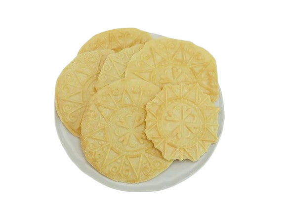 Biscottiera Ferratelle Presentosa Piccola Cbe: Accessorio da cucina in ferro battuto con motivo decorativo a rosone per la preparazione di tradizionali dolci abruzzesi. | Dematteis.it