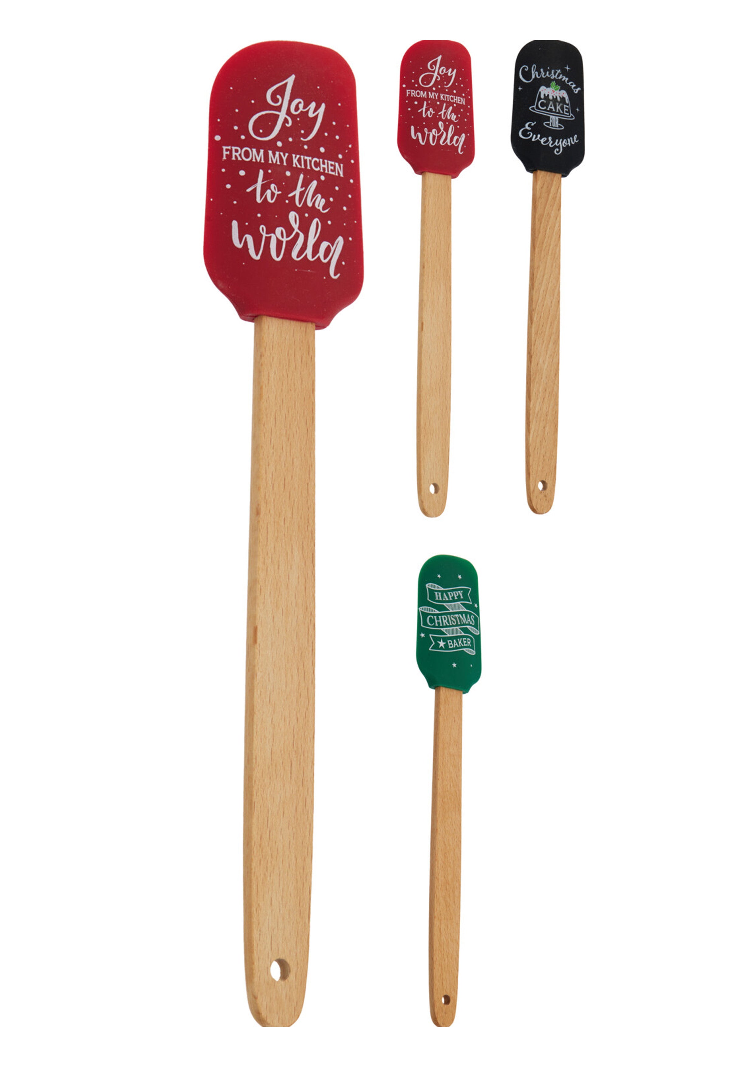 Spatola Legno Silicone Natalizia 1 Pezzo